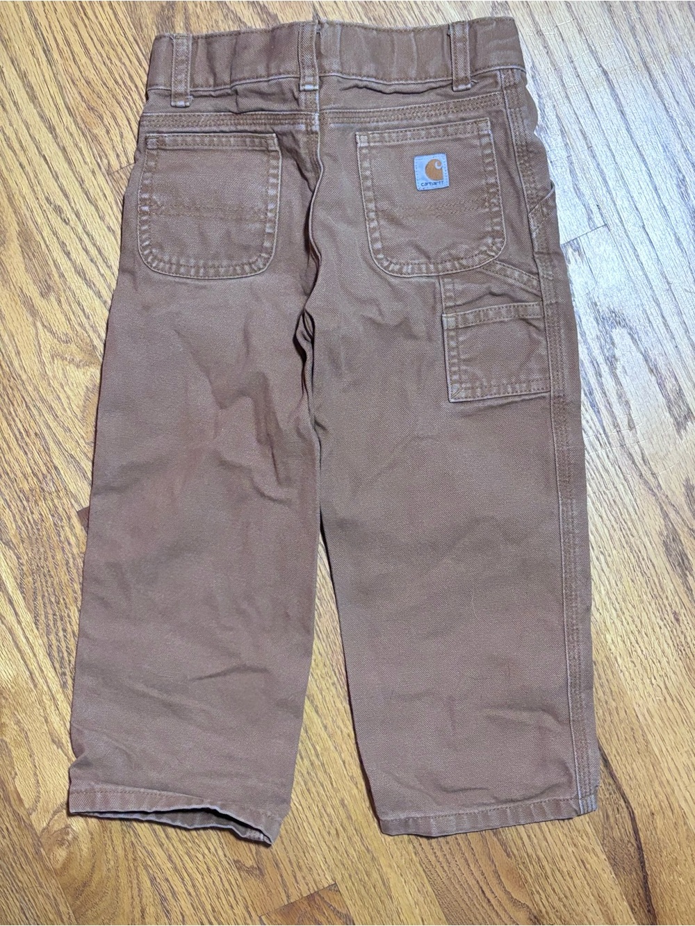 Carhartt 3T Brown Canvas Carpenter Workwear Pants - Picture 8 of 9